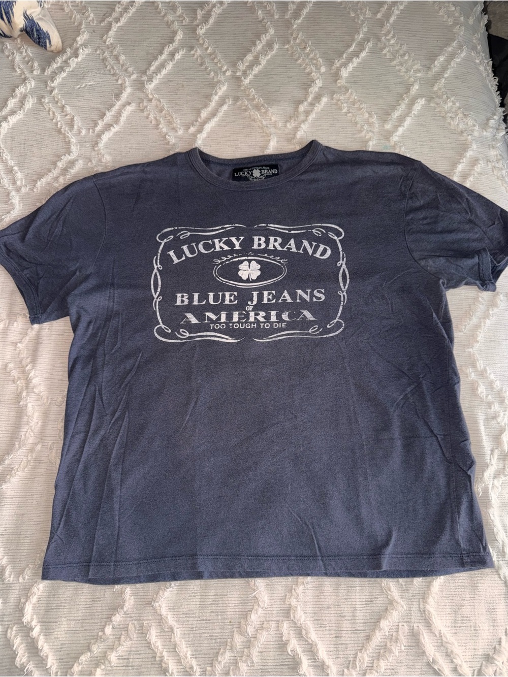 Lucky Brand Blue Jeans America “Too Tough to Die” Graphic Tee – M